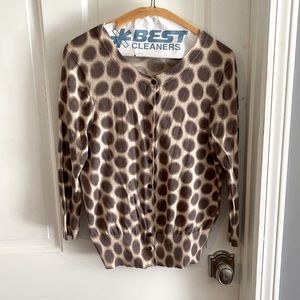 Polka dot 3 quarter sleeves cardigan